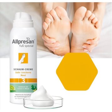 Allpresan 3® Krémová pena s 10% Urey na veľmi suchú pokožku nôh s vôňou Limetka mäta, 125 ml - Náhľad