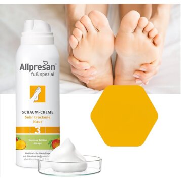 Allpresan 3® Krémová pena s 10% Urey na veľmi suchú pokožku nôh s vôňou Mango, 125 ml - Náhľad