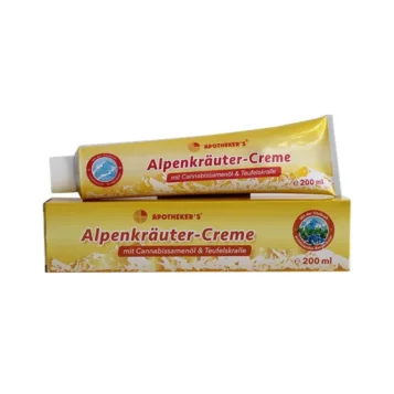 Alpenkräuter-Creme bylinný bylinný krém s konopným olejom a čertovým pazúrom – 200 ml