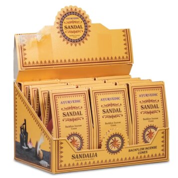 Backflow kužele Sandal AYURVEDIC, 10ks - Náhľad