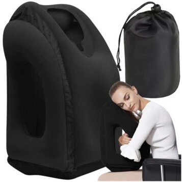 Nafukovací cestovný vankúš s ergonomickým tvarovaním