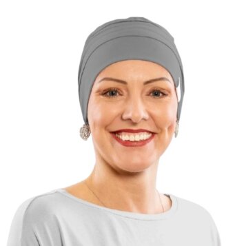 Čiapka po chemoterapii, dámska Canaver (2-vrstvová) sivá - Náhľad