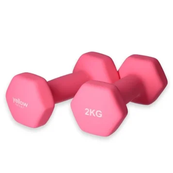 Sada dvoch cvičebných činiek Dumbell, ružové, 2 kg - Náhľad