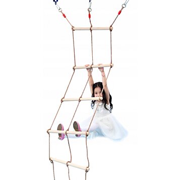 Detský lanový rebrík 180 cm, drevený