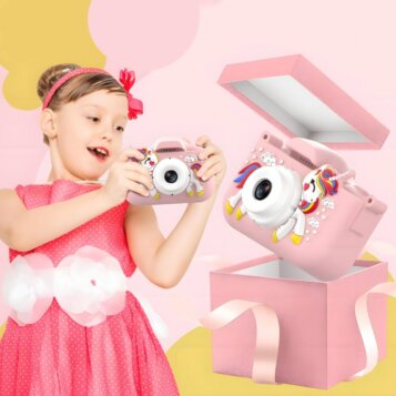Digitálny fotoaparát pre deti X500 Pink – kreativita a zábava v jednom zariadení! - Náhľad