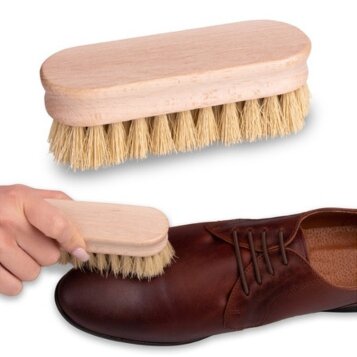 Drevená kefa na čistenie topánok z bukového dreva Brush, 12 cm, mäkké štetiny