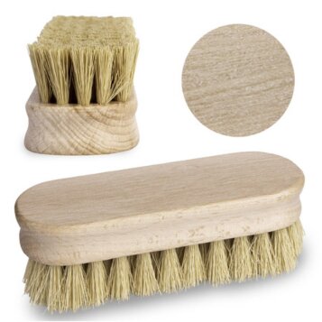 Drevená kefa na čistenie topánok z bukového dreva Brush, 12 cm, mäkké štetiny