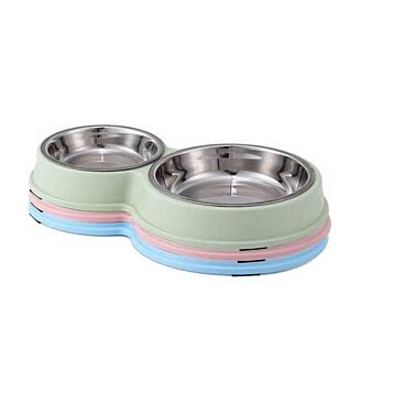Dvojitá miska pre psa nerez - Náhľad