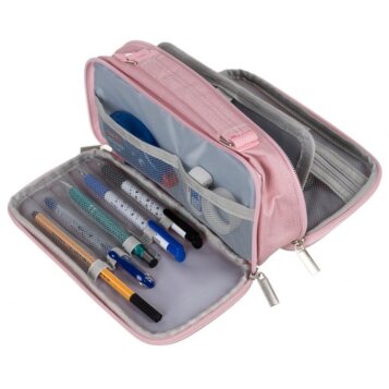Dvojité puzdro na ceruzky peračník, Pen Case, ružový