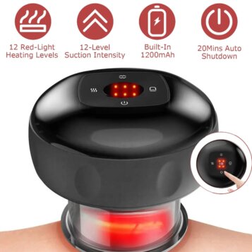 Elektrická vákuová čínska banka s infra so vstavaným motorčekom na podtlak, nabíjateľná