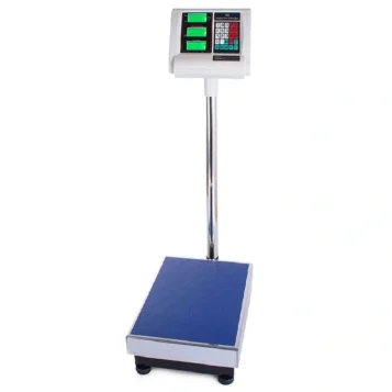 Elektronická platformová váha s displejom a pamäťou cien do 100 kg - Náhľad