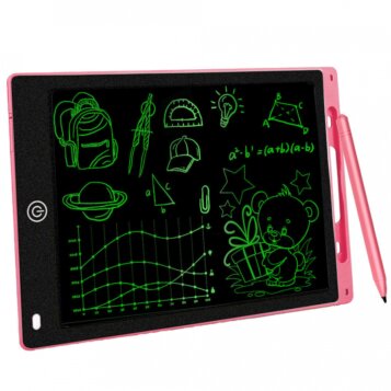 Grafický tablet pre deti s vymazaním jedným tlačidlom 10", ružový - Náhľad