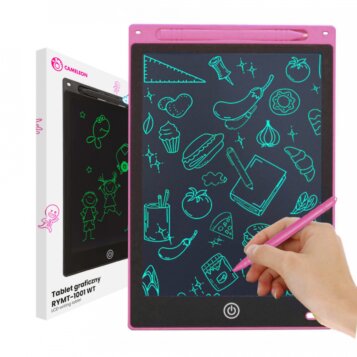 Grafický tablet pre deti s vymazaním jedným tlačidlom 12", ružový