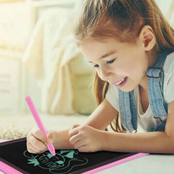 Grafický tablet pre deti s vymazaním jedným tlačidlom 12", ružový - Náhľad