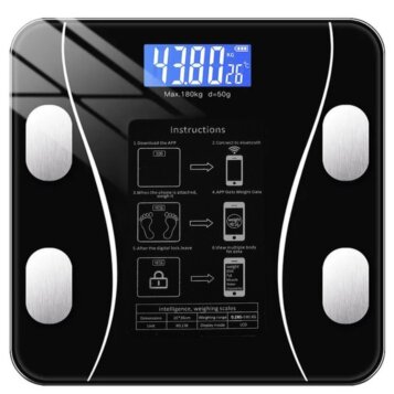 Inteligentná bluetooth váha s analýzou tela, Body scale, do 180 kg