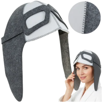 Plstený sauna klobúk Aviator – ochrana hlavy a vlasov pri saunovaní