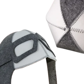 Plstený sauna klobúk Aviator – ochrana hlavy a vlasov pri saunovaní - Náhľad