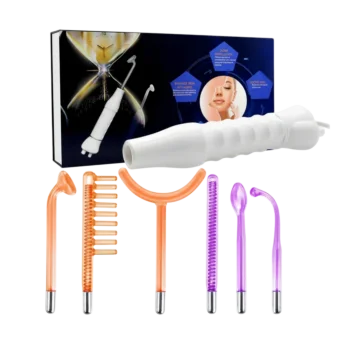 Kozmetický ozonizér – 6-dielna sada na elektroterapiu s hrebienkovou elektródou