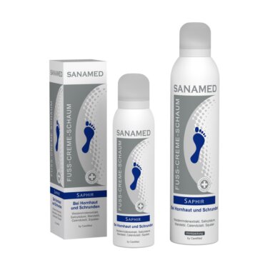 Krémova pena na zhrubnutú a popraskanú pokožku Sanamed Saphir, 150 ml