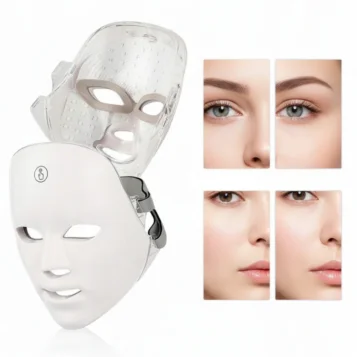 Nabíjateľná LED maska na tvár – 7-farebná fotónová terapia pre omladenie pleti - Náhľad