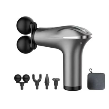 Masážna pištoľ so 4 nadstavcami, Doublee HB - 011