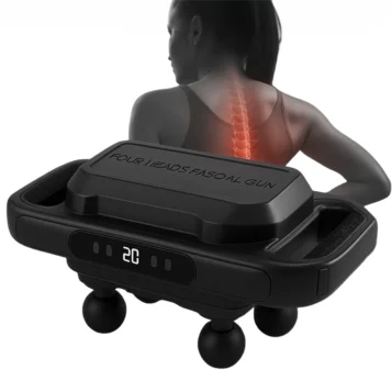 Masážna pištoľ so 4 hlavicami a USB nabíjaním JBY-328