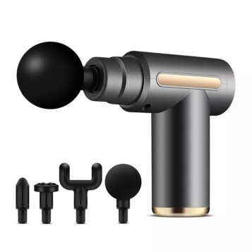 Mini masážna pištoľ pro so 4 nástavcami 1800 mAh