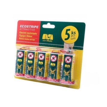 Mucholapka lepiaca na muchy, Ecostripe Attractive, 5 ks