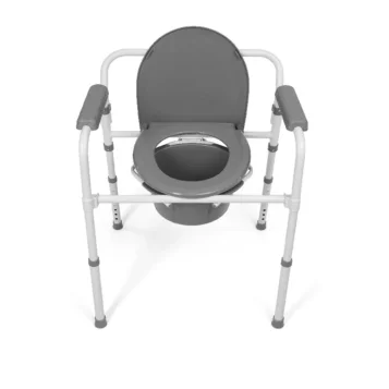 Nepojazdné toaletné WC kreslo s nastaviteľnou celkovou výškou KT 618, 66 - 80 cm - Náhľad