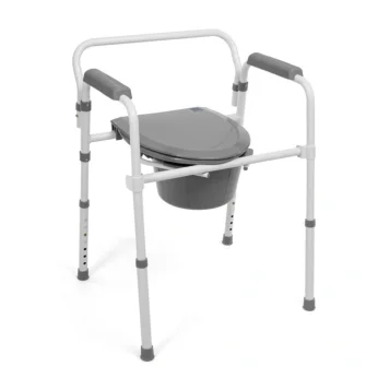 Nepojazdné toaletné WC kreslo s nastaviteľnou celkovou výškou KT 618, 66 - 80 cm