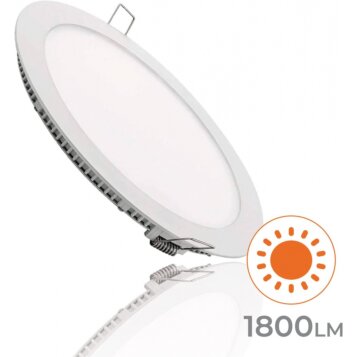 Okrúhly zapustený LED svetlo panel 23 x 23 cm, 20W - Náhľad