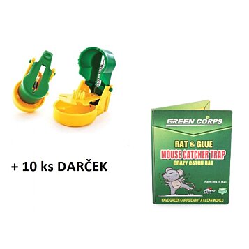 Plastová pasca na myši Mouse Trap, zelená, 1 ks