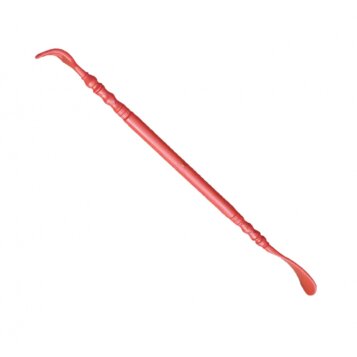 Plastový obuvák so škrabátkom vrúbkový 2v1, 48 cm, červený - Náhľad