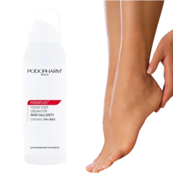 PODOPHARM PODOFLEX krémová pena na zrohovatenú pokožku nôh s 15% UREY - 125ml - Náhľad