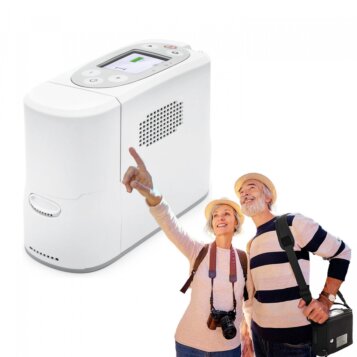 Prenosný kyslíkový koncentrátor s batériou, Kingon P2, Li-ion 6,8 Ah, 5L/min, 96%