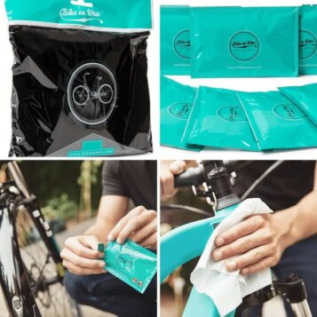 Vlhčené čistiace a leštiace obrúsky na bicykel, Ride & Shine, 10 ks - Náhľad