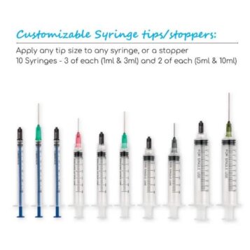 Sada injekčných striekačiek s tupými ihlami a fľaštičkami, rôzne použitie 32 ks - Náhľad