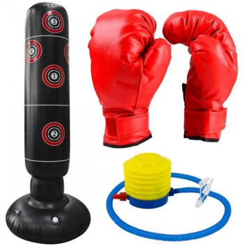 Set boxovacie vrece s rukavicami pre deti, 160 cm