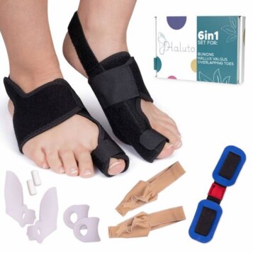 Oddeľovače prstov a pásy hallux valgus s klinmi 6 v 1, (11ks)