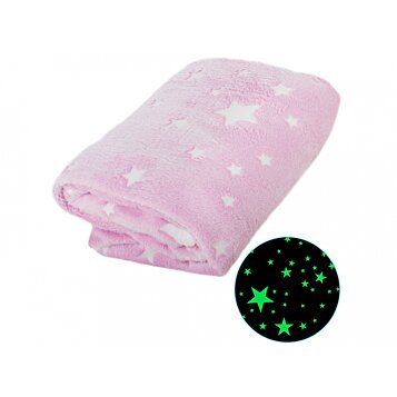 Svietiaca televízna deka, 200 x 150 cm, ružová - Náhľad