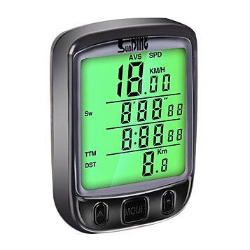 Tachometer na bicykel, čierny - Náhľad