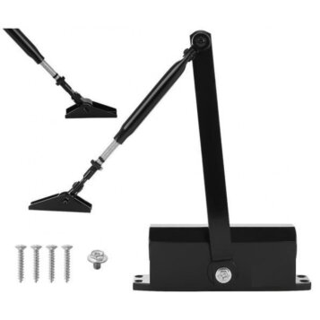 Univerzálny hydraulický zatvárač dverí 40 - 60 kg, čierny - Náhľad