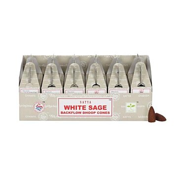 Vonné kužele Satya - White Sage Backflow, 24ks - Náhľad