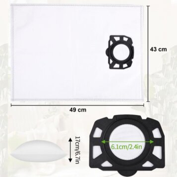 Sada náhradných vreciek do vysávača KARCHER  10ks WDK-SE5 - Náhľad