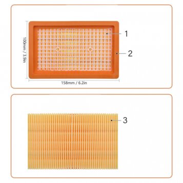 Sada náhradných vreciek do vysávača KARCHER  10ks + HEPA filter WDK-SE6 - Náhľad