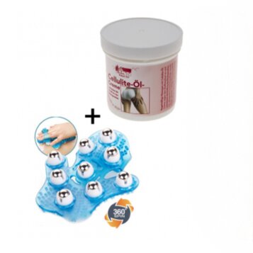 Masážna rukavica + krém proti striám a celulitíde 250ml