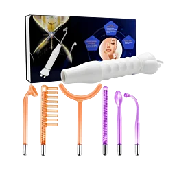 Kozmetický ozonizér – 6-dielna sada na elektroterapiu s hrebienkovou elektródou