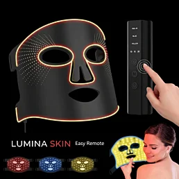 LED terapeutická maska na omladenie pleti Luxury – červené, modré a žlté svetlo - Náhľad