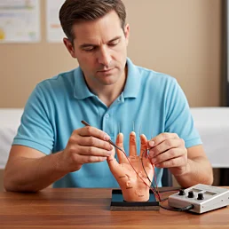 Akupunktúrny model ruky s orgánmi a podstavcom - 20 × 12 cm - Náhľad