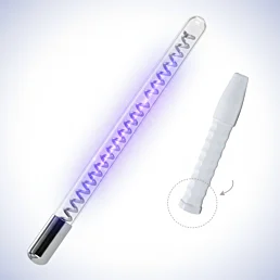 Sklenená hrebeňová koncovka pre kozmetický ozonizér v tvare I